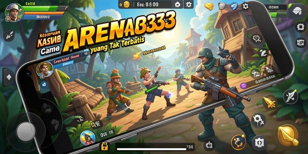 Screenshot ARENA333 menampilkan gameplay seru dalam mode Casual.