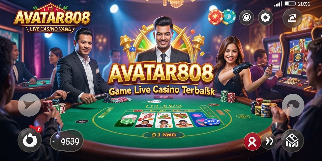 Tampilan gameplay menarik AVATAR808 dalam sesi Live Casino.