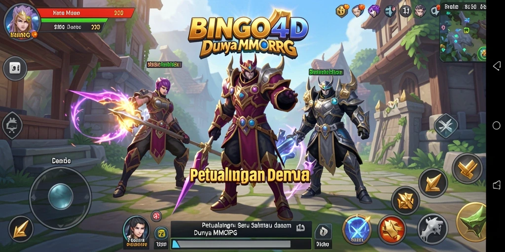 Tangkapan layar dari gameplay BINGO4D yang menunjukkan aksi seru dalam MMORPG.