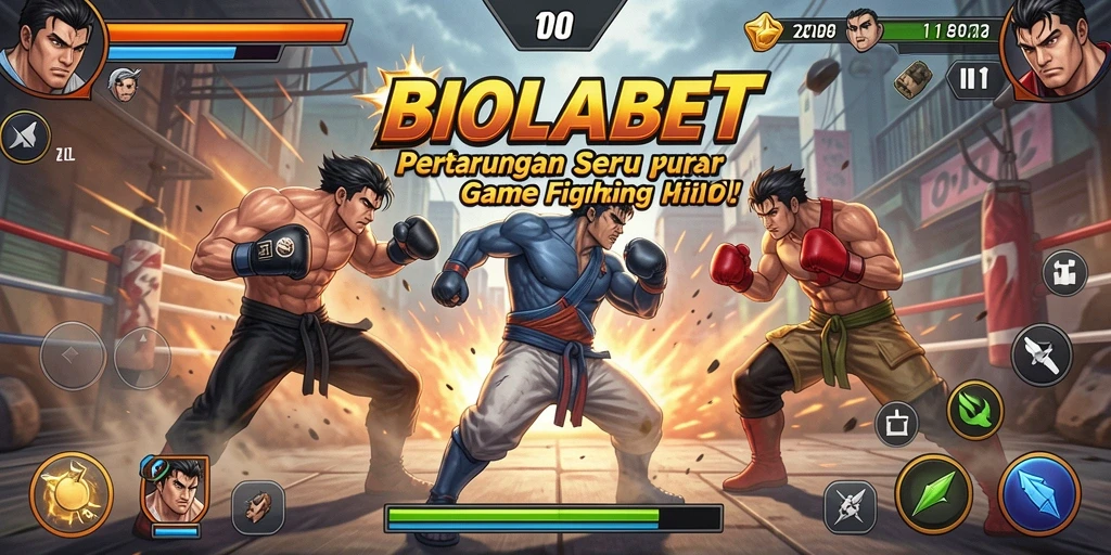 Tampilan gameplay seru dalam BIOLABET yang penuh aksi pertarungan.