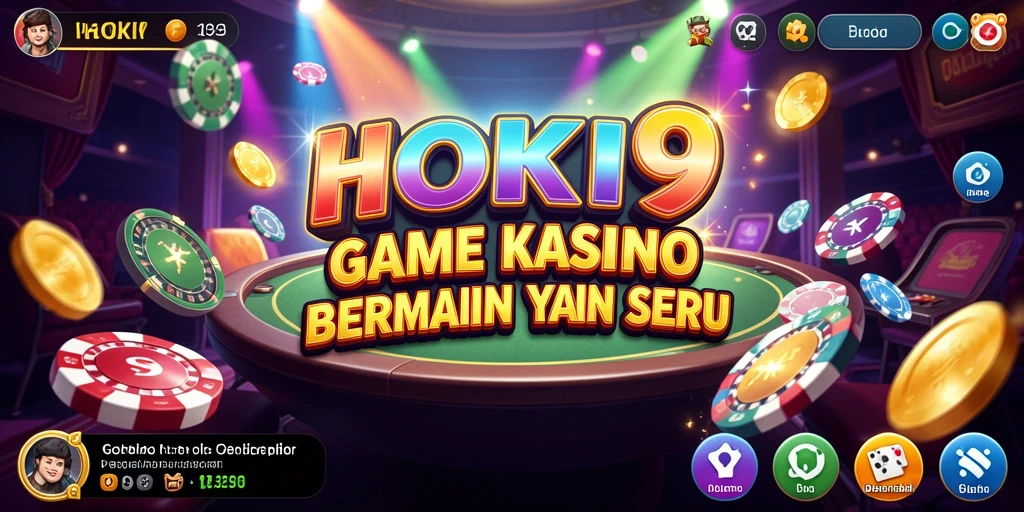 Tampilan gameplay HOKI9 dengan berbagai permainan kasino yang menarik.