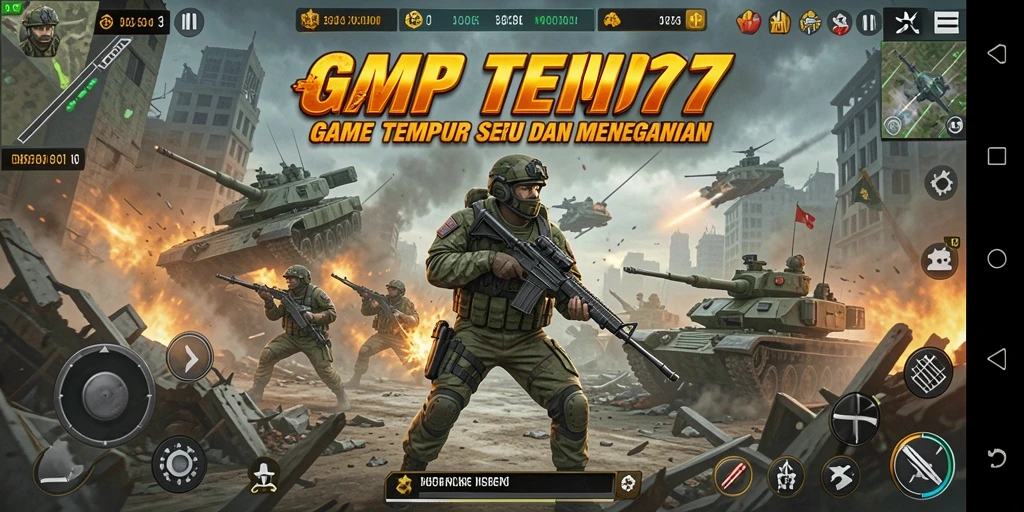 Gameplay seru HP777 dalam aksi tembak-menembak TPS.