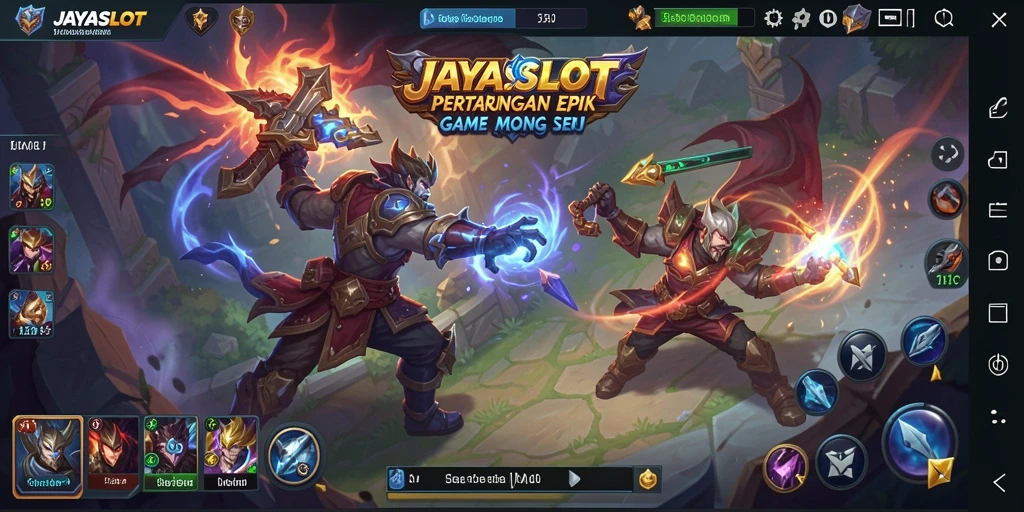 Screenshot gameplay <strong>JAYASLOT</strong> menunjukkan aksi pertempuran strategis yang mendebarkan.