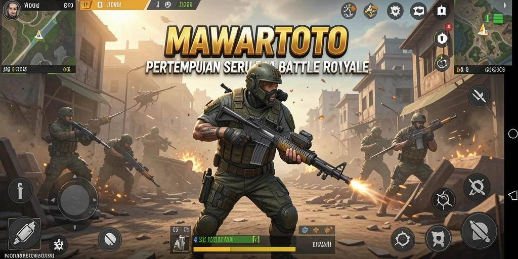Screenshot gameplay MAWARTOTO yang menegangkan di medan Battle Royale.
