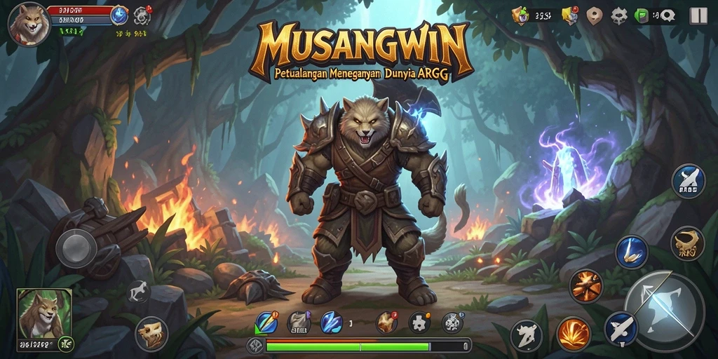 Tampilan gameplay MUSANGWIN yang mendebarkan dan penuh aksi.