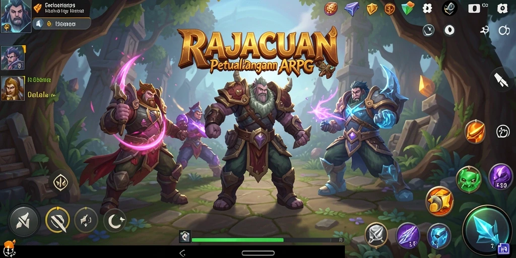 Gameplay seru di RAJACUAN dengan aksi ARPG yang mendebarkan.
