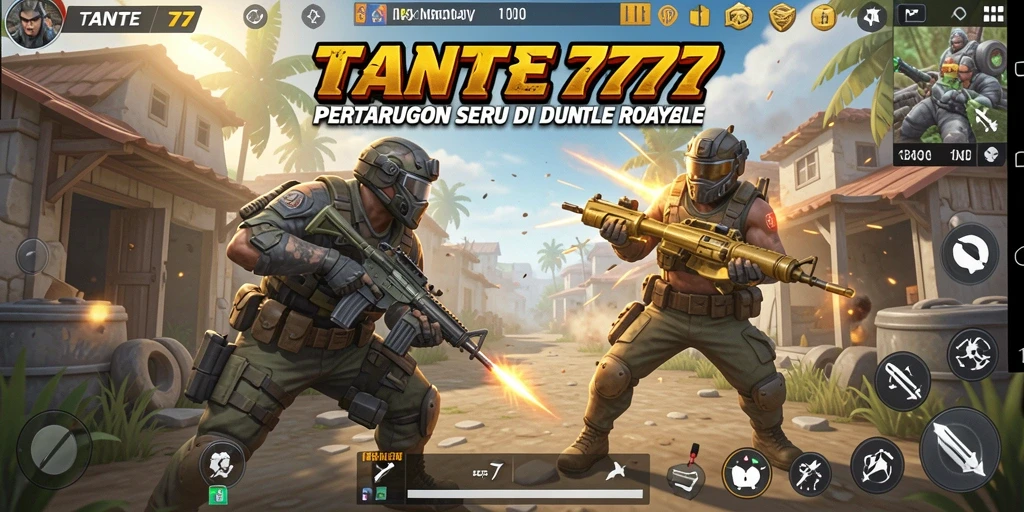Gameplay seru dan intens di TANTE777 Battle Royale.